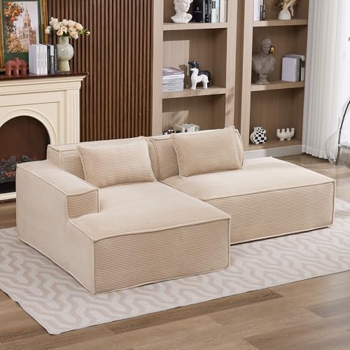 Canapé d'angle modulable en tissu