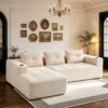 Canapé d'angle Nolirx 3 places en beige Canapé d'angle Nolirx 3 places en beige