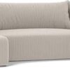 Canapé en U Convertible Velours Beige XL Canapé en U Convertible Velours Beige XL