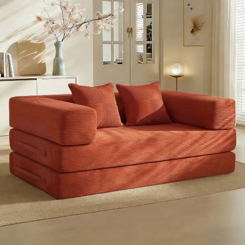 Canapé Lit 160cm Convertible en Velours