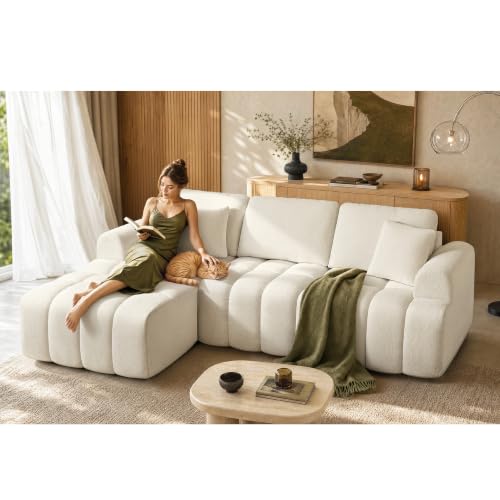 Canapé Modulable 4 Places en Tissu Chenille