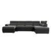 Canapé panoramique convertible 6 places Noir/Gris Canapé panoramique convertible 6 places Noir/Gris