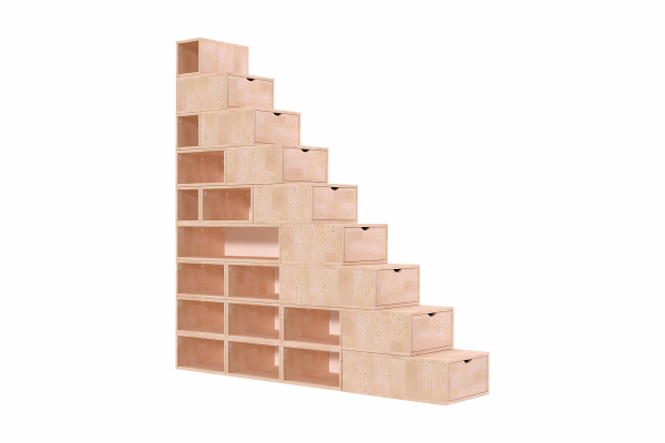 Escalier Cube de Rangement 225 cm Escalier Cube de Rangement 225 cm