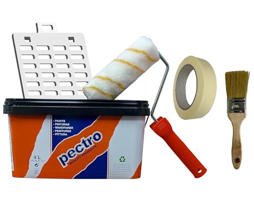 Kit Peinture Blanche Mate 4L Intérieur/Extérieur Kit Peinture Blanche Mate 4L Intérieur/Extérieur