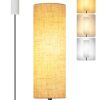 Lampadaire Métal LED avec Abat-Jour Lin Lampadaire Métal LED avec Abat-Jour Lin