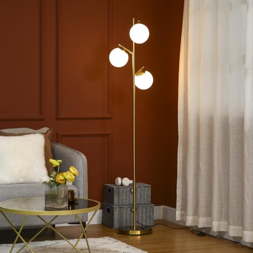 Lampadaire sur Pied Art Déco Doré
