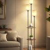 Lampadaire Vintage avec Étagère et Abat-jours Lampadaire Vintage avec Étagère et Abat-jours