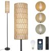 Lampe de sol Rayofly en rotin Lampe de sol Rayofly en rotin