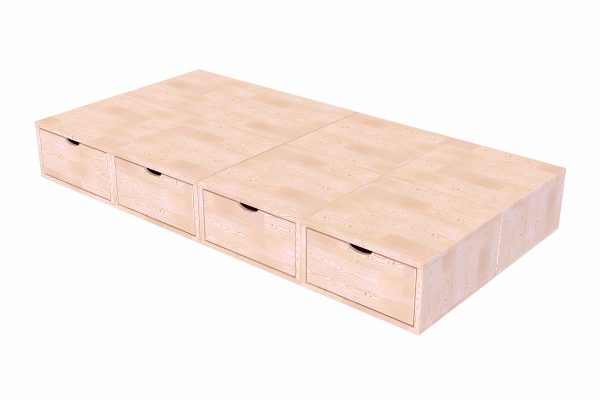 Lit 1 place avec rangement 90x200 Lit 1 place avec rangement 90x200
