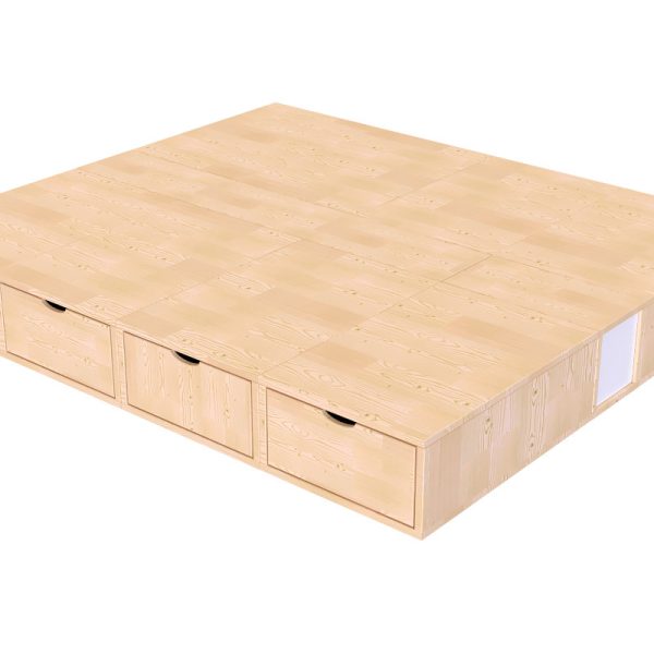 Lit double avec rangement Cube - 160x200