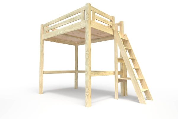 Lit Mezzanine Adulte 120x200 en Bois
