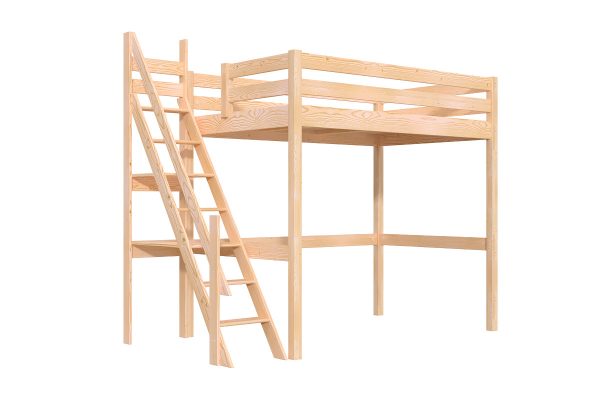 Lit mezzanine bois 120x200 Sylvia