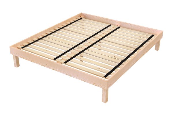 Lit queen size en bois massif