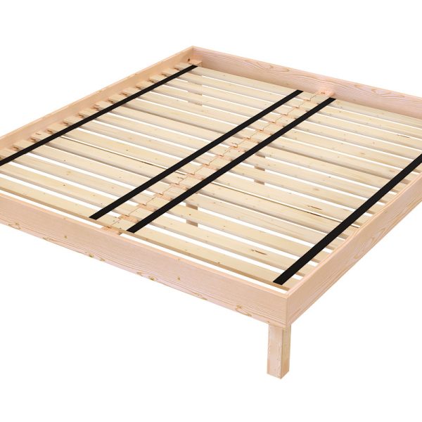 Lit queen size en bois massif