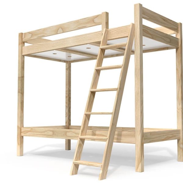 Lit superposé 2 places en bois ABC