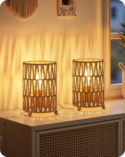 Lot de 2 lampes de chevet bohème