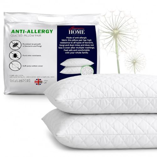 Lot de 2 Oreillers Matelassés de Qualité