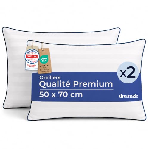 Lot de 2 Oreillers Moelleux Dreamzie