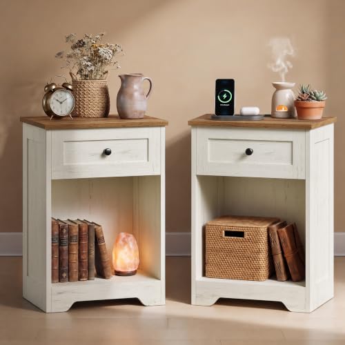 Lot de 2 Tables de Chevet Connectées