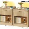 Lot de 2 Tables de Chevet Modernes