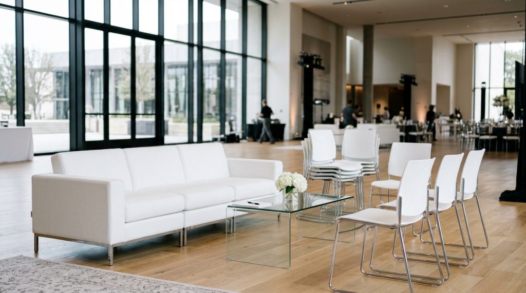 Mobilier événementiel disponible à la location Mobilier événementiel varié pour location