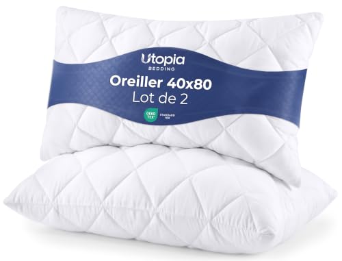 Oreillers Matelassés Utopia 40x80 cm