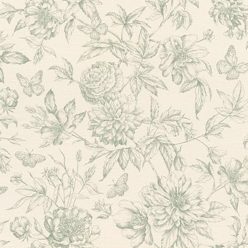 Papier peint vintage floral vert 793925 Papier peint vintage floral vert 793925