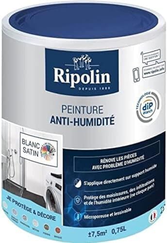 Peinture Anti-Humidité Lessivable Ripolin 0,75 L