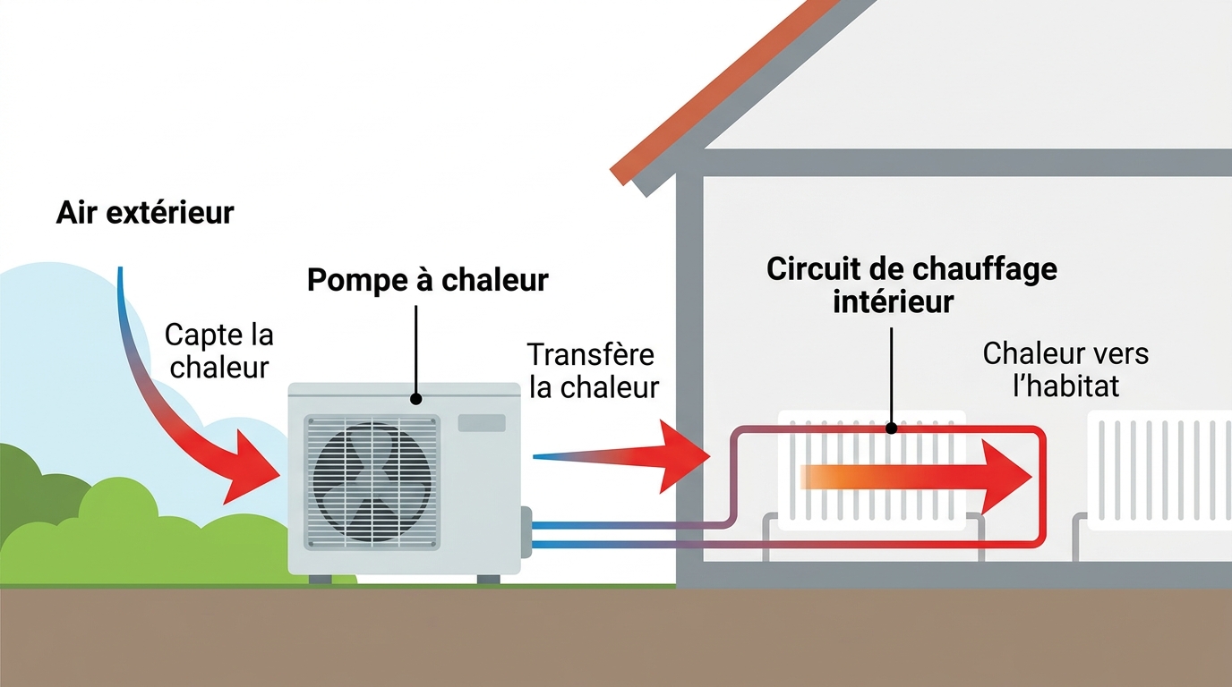 Schéma de fonctionnement d'une pompe à chaleur schéma de fonctionnement d'une pompe à chaleur