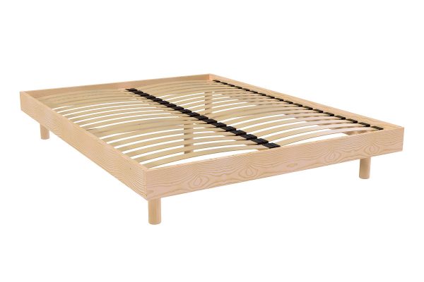 Sommier à lattes 140x190 en bois massif