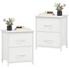 Table de Chevet Lot de 2 en Blanc Table de Chevet Lot de 2 en Blanc