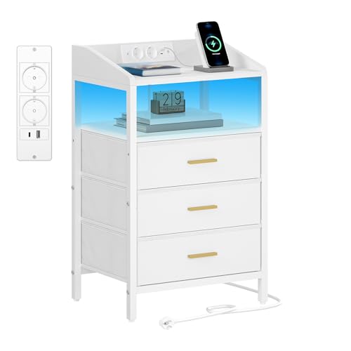 Table de Chevet Moderne avec Éclairage LED