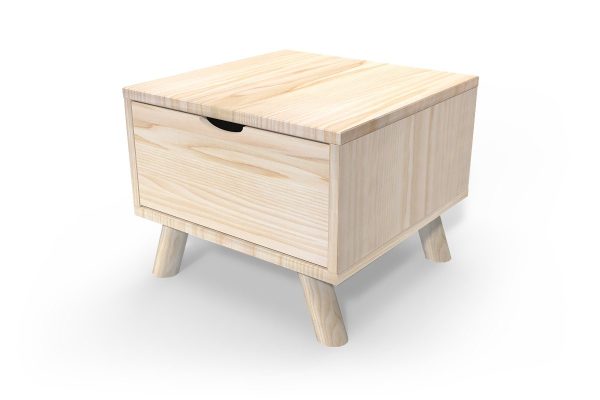 Table de chevet Scandinave Viking en bois Table de chevet Scandinave Viking en bois