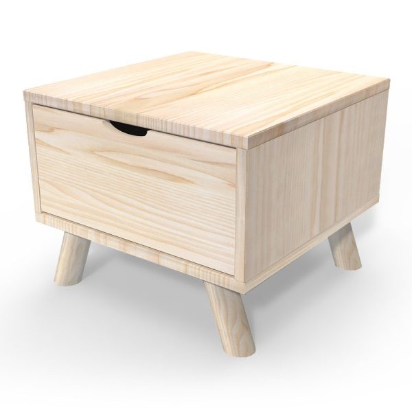 Table de chevet Scandinave Viking en bois Table de chevet Scandinave Viking en bois