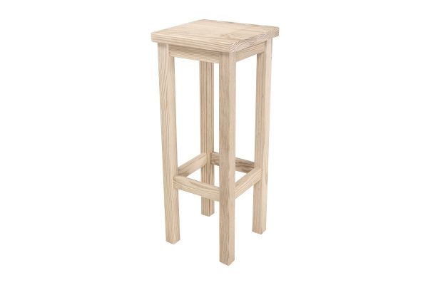 Tabouret de bar en bois droit