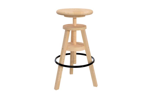 Tabouret de bar en bois réglable