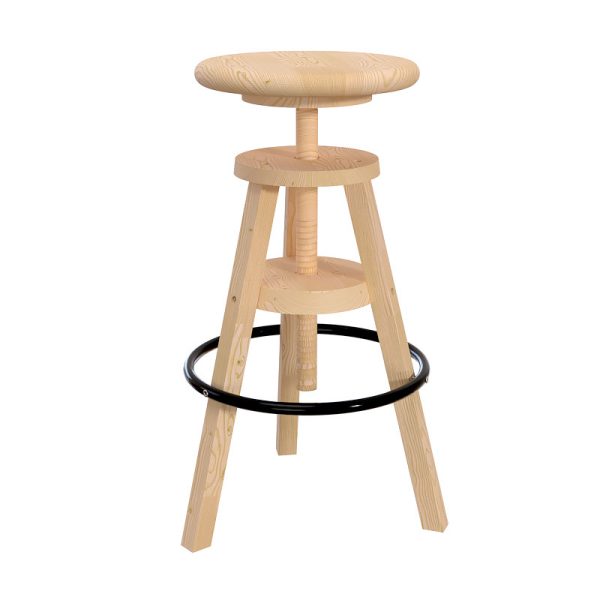 Tabouret de bar en bois réglable Tabouret de bar en bois réglable