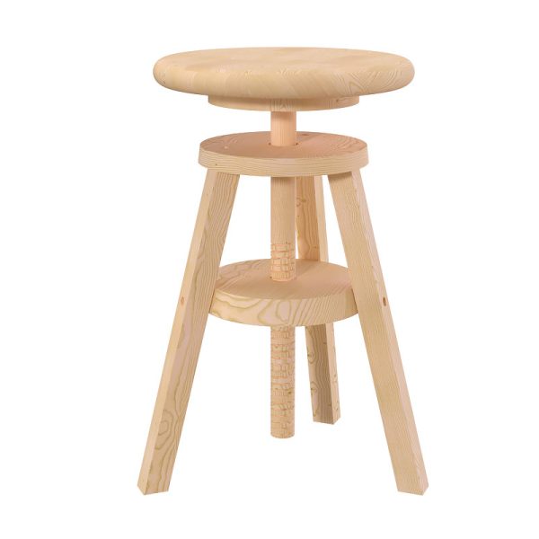 Tabouret Réglable en Bois Massif Tabouret Réglable en Bois Massif