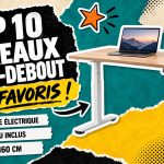 Miniature du top 10 des bureaux assis-debout électriques avec un bureau réglable en hauteur, un ordinateur portable et une plante