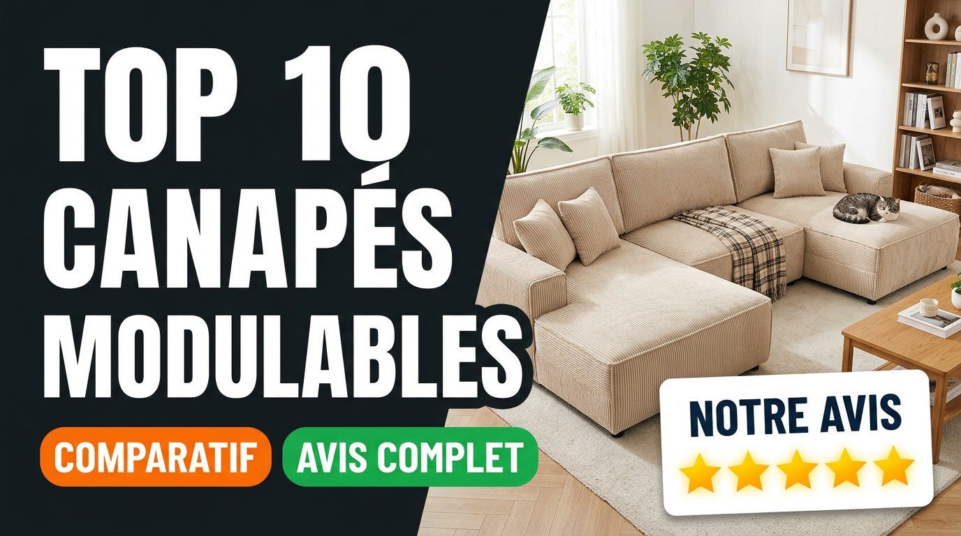 Miniature du comparatif des 10 meilleurs canapés modulables avec un canapé d'angle beige